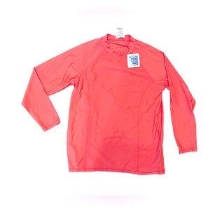 SUN & SKY oversize adult size small swim shirt UPF50+ coral long sleeve NWT